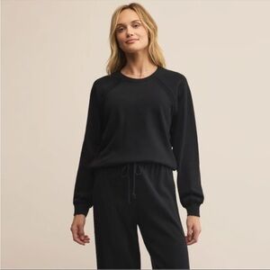 NWT Z Supply All Around Sweatshirt with Crochet trim